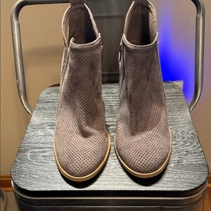 Madden Girl Taupe Perforated Ankle Booties